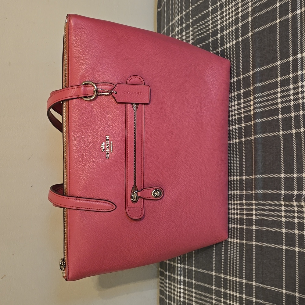 Pink Coach Pebble Taylor Tote